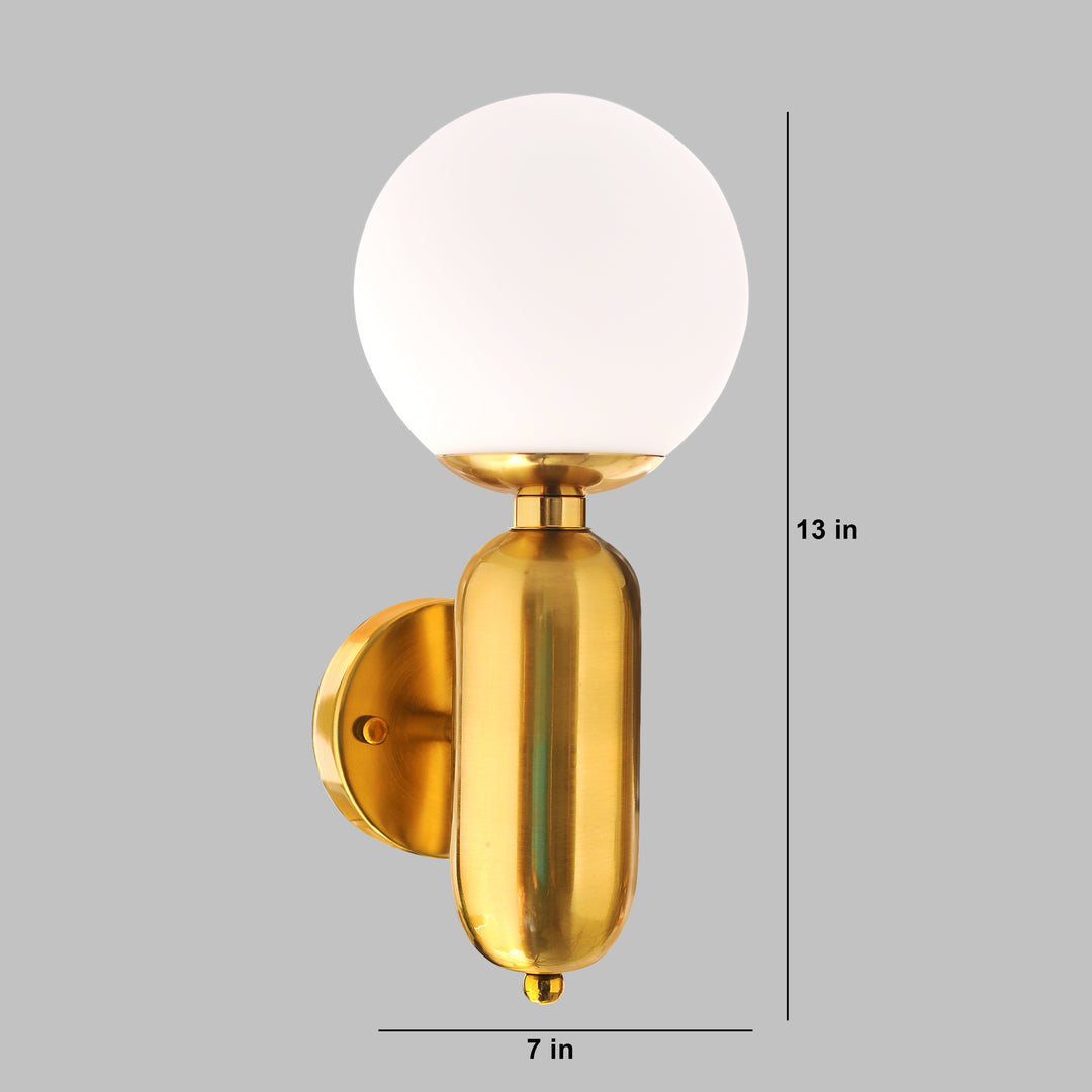 SEEBER Torche White Globe Wall Light