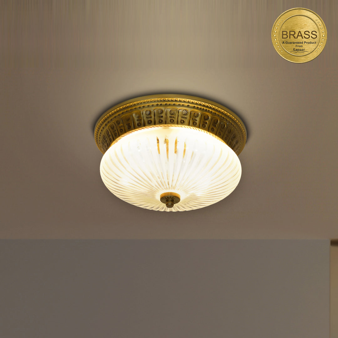 ALBANY Brass and Glass Ceiling Light