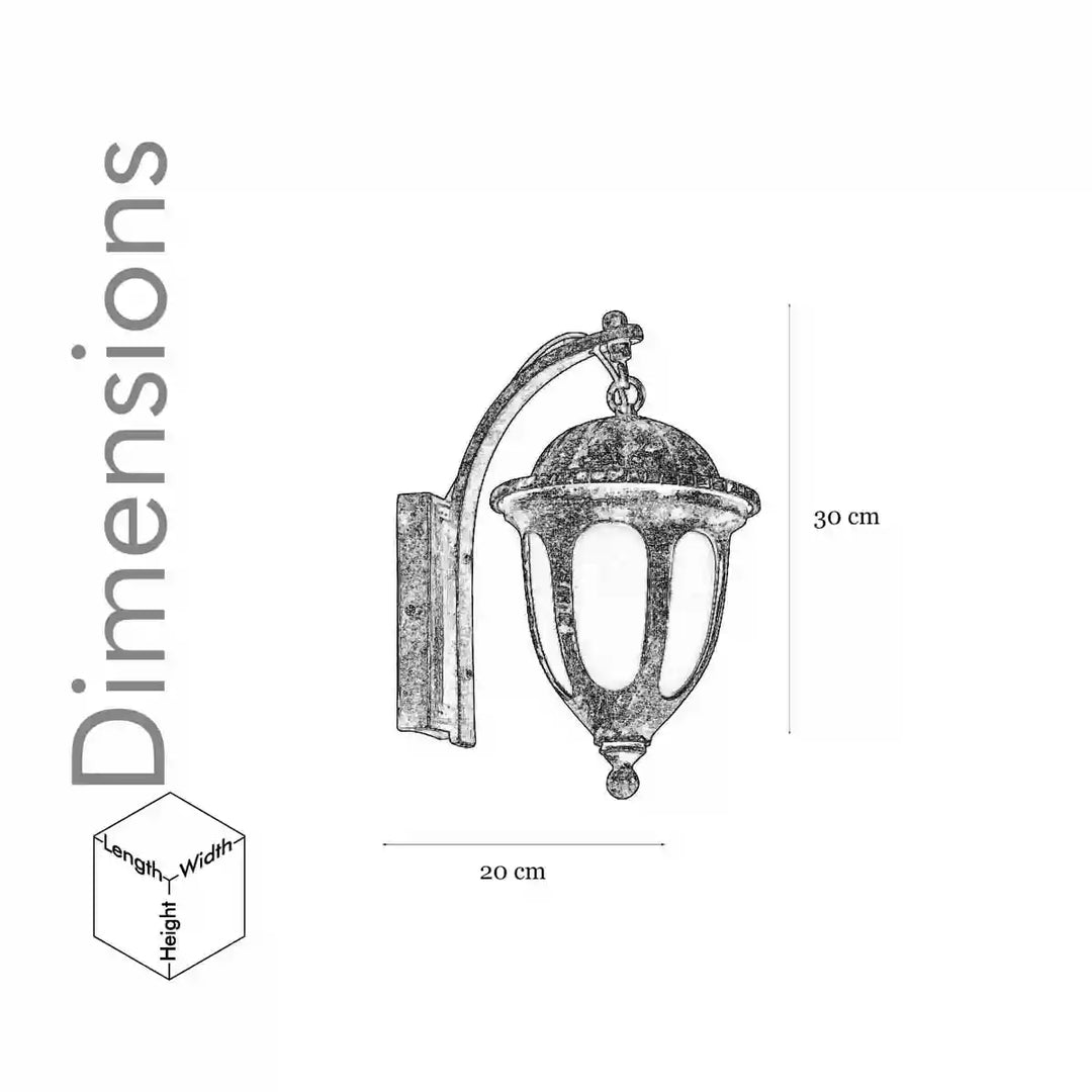 GARRETT Gold and Black Outdoor Wall Light