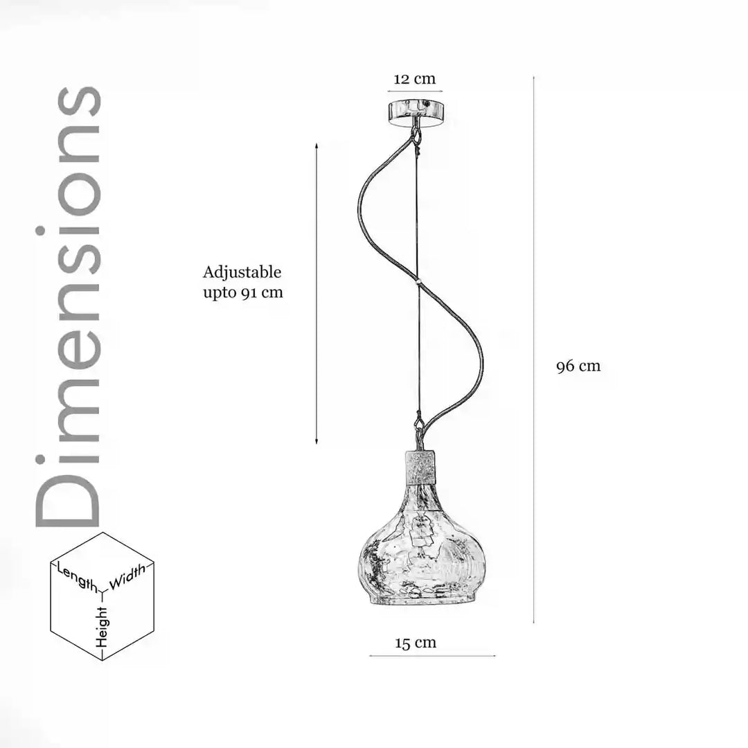 OPTICA Amber Glass Hanging Light