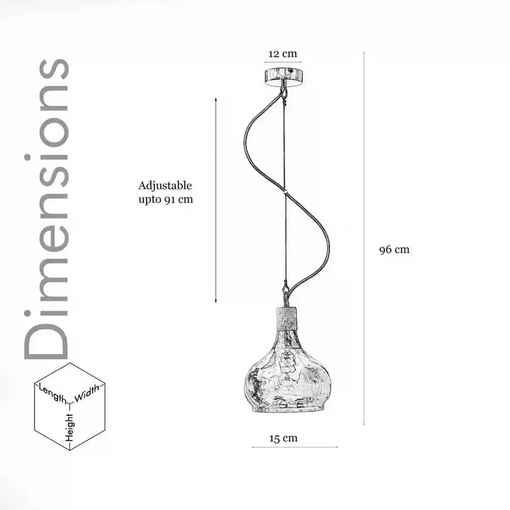 OPTICA Amber Glass Hanging Light