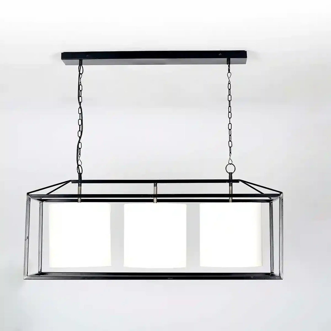 HARDY Industrial Cube 3 Light Bar Pendant In Black Finish