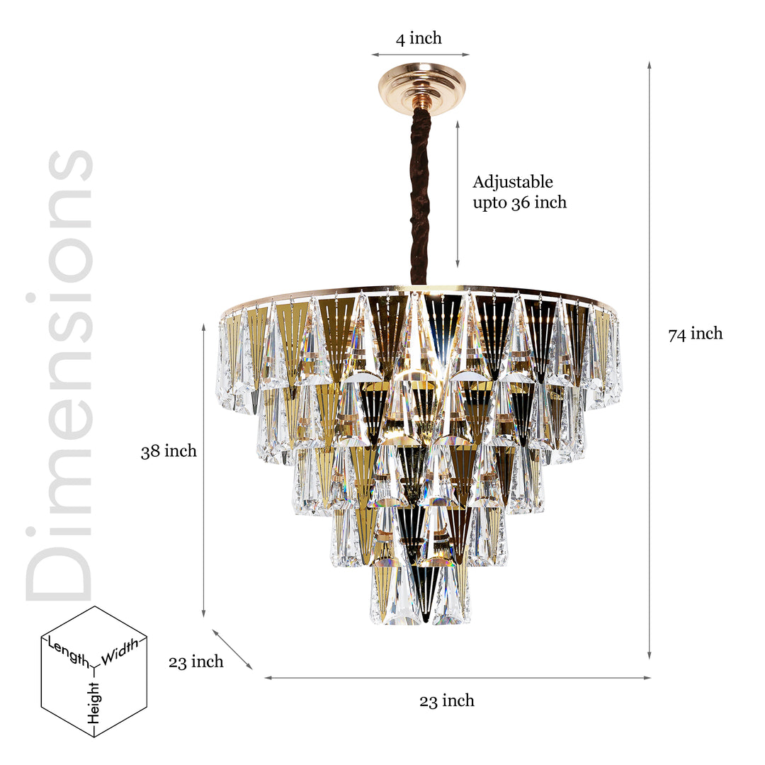 Derek 15 Light Crystal Chandelier