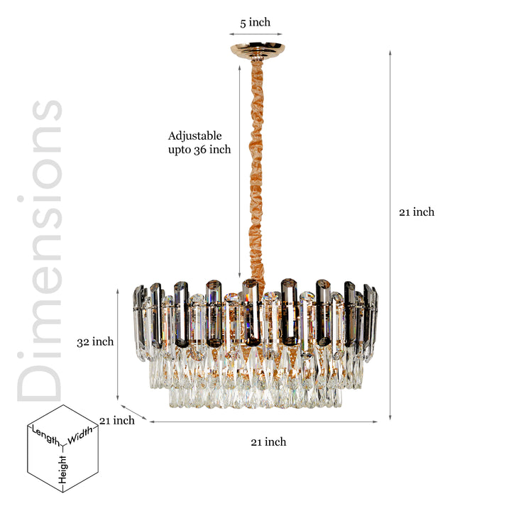 Kensington 12 Light luxurious Crystal Chandelier