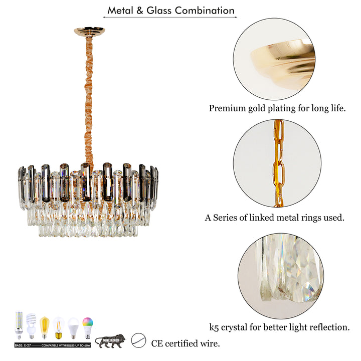 Kensington 12 Light luxurious Crystal Chandelier