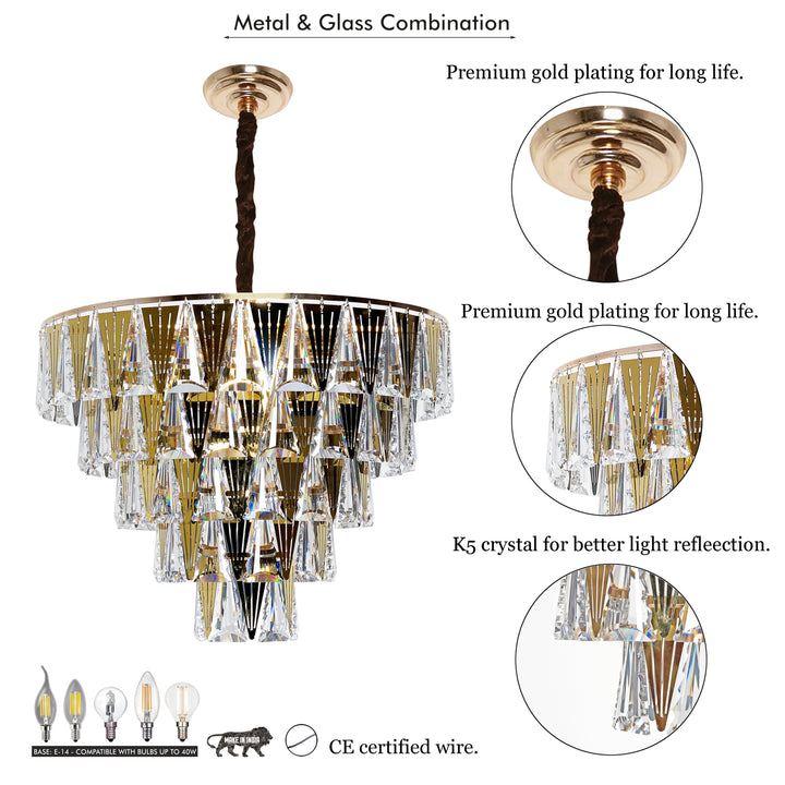 Derek 15 Light Crystal Chandelier