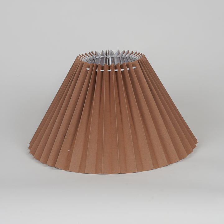 SIRENE Beige Cotton Machine Pleated Lampshade - 25 CM