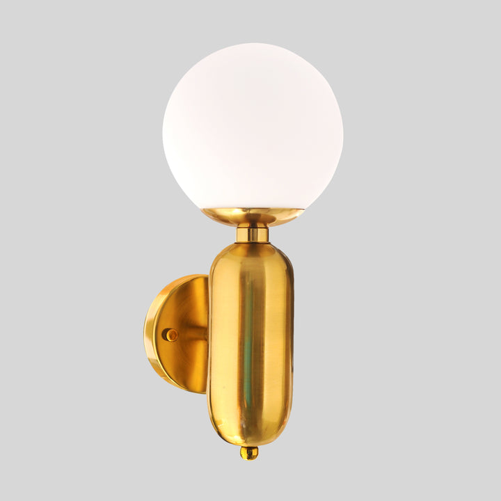 Seeber Torche White Globe Wall Light