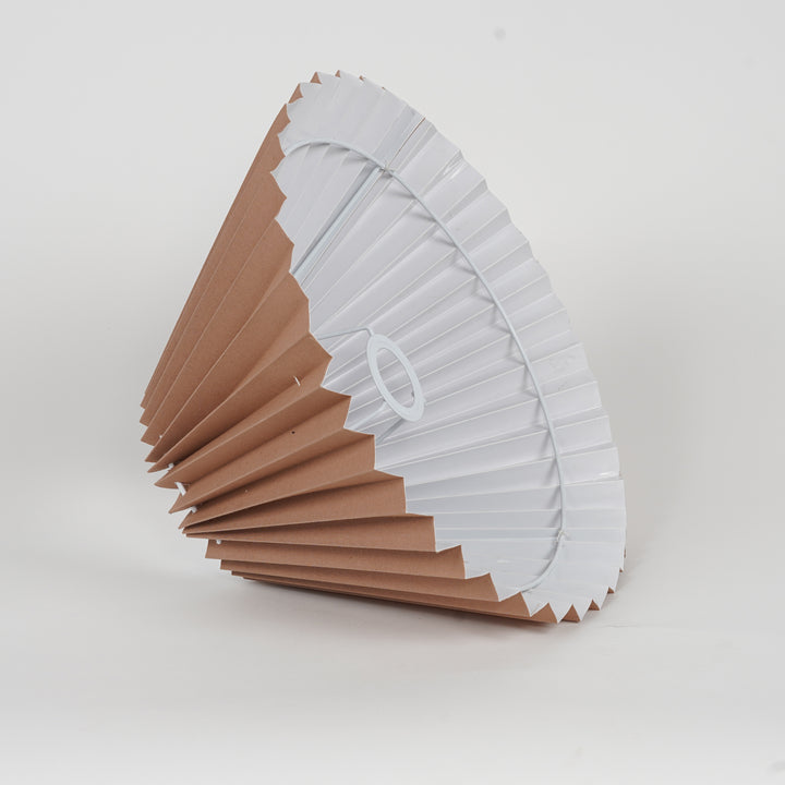 SIRENE Beige Cotton Machine Pleated Lampshade - 25 CM