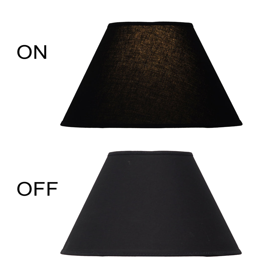 Black Cotton Empire Lamp Shade – 35 cm