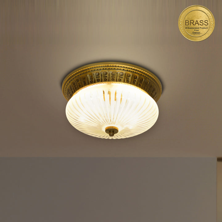 Albany Brass and Glass Ceiling Light