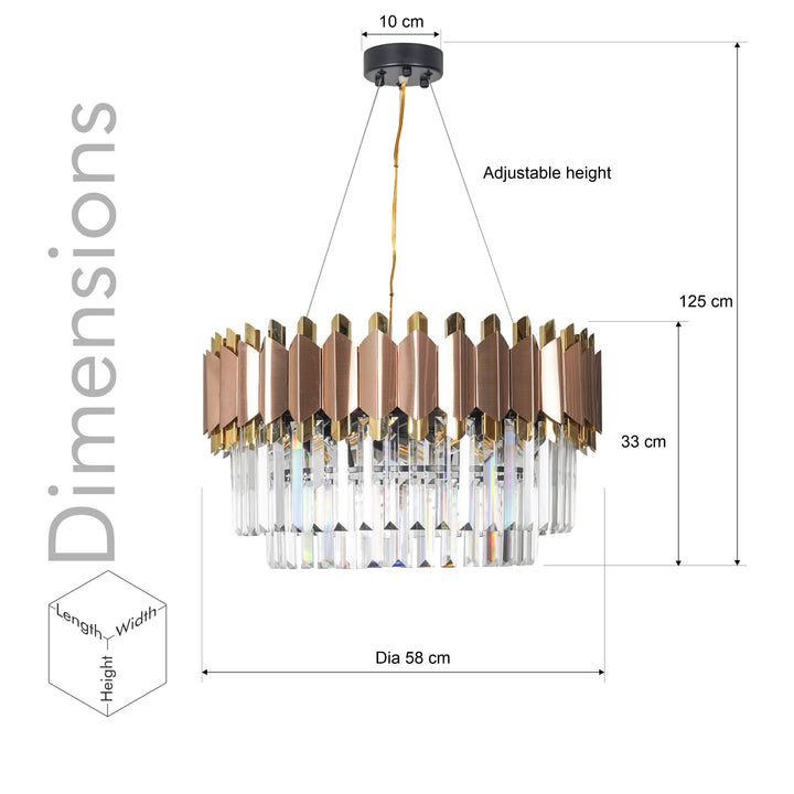 Sanleen 9 Light Crystal Chandelier