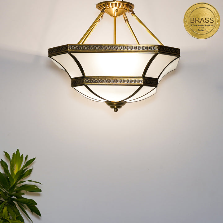 Parkstone Brass Ceiling Light