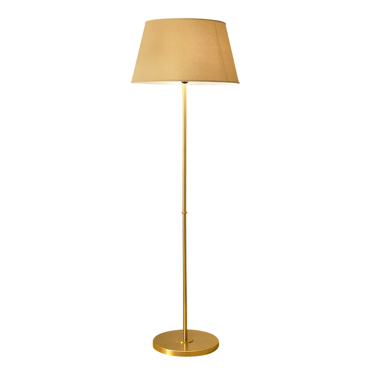 MASERLO Metal Single Light Floor Lamp With Cotton Shade