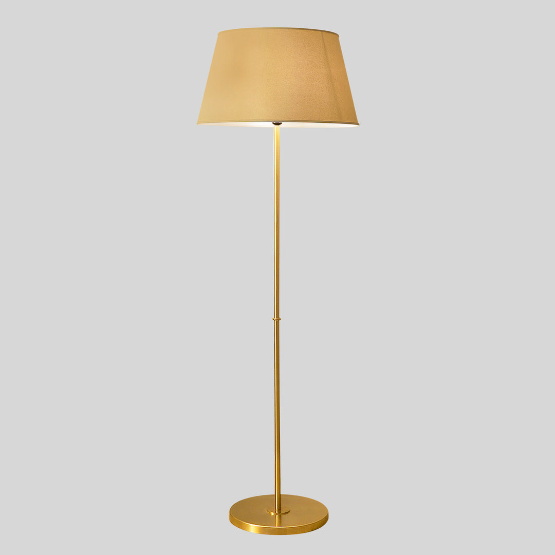 MASERLO Metal Single Light Floor Lamp With Cotton Shade