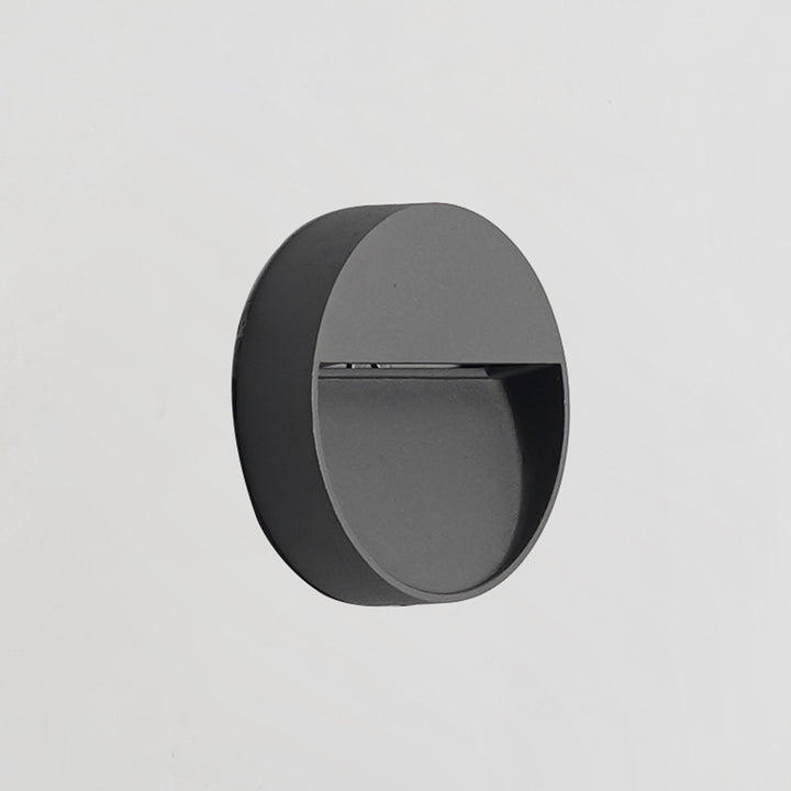 Nilsa Round Surface LED Outdoor Foot Light In Black Finish