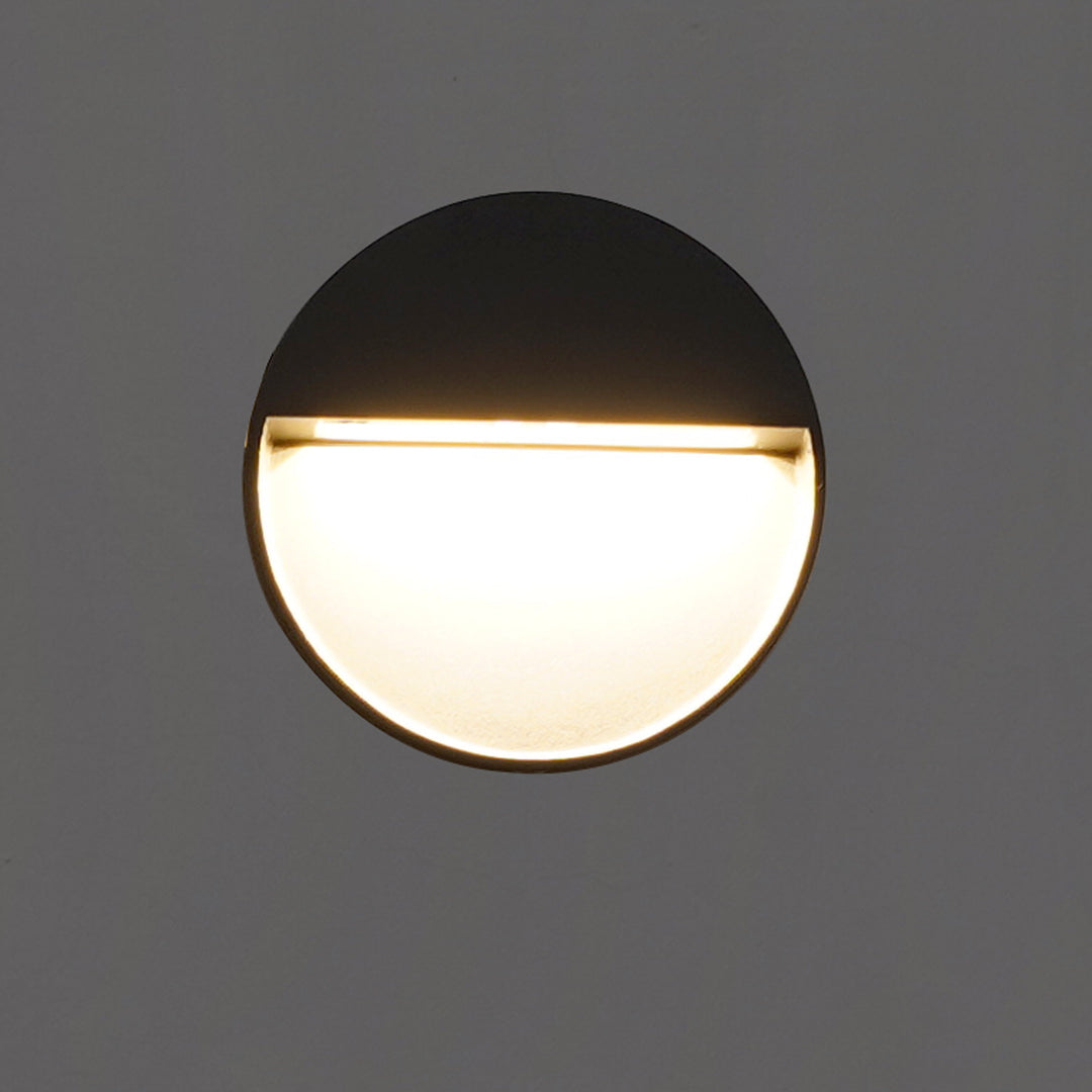 Nilsa Round Surface LED Outdoor Foot Light In Black Finish