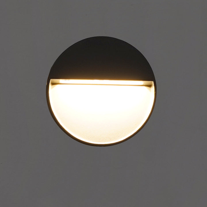 Nilsa Round Surface LED Outdoor Foot Light In Black Finish