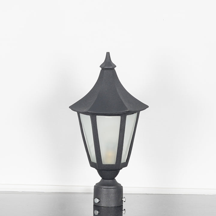 Sennen Coastal Outdoor Gate Pillar Light in Black Finish