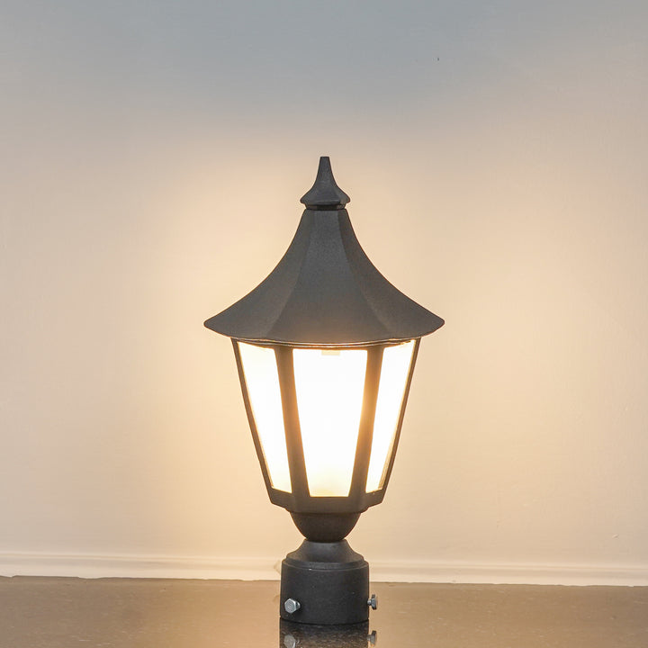 Sennen Coastal Outdoor Gate Pillar Light in Black Finish