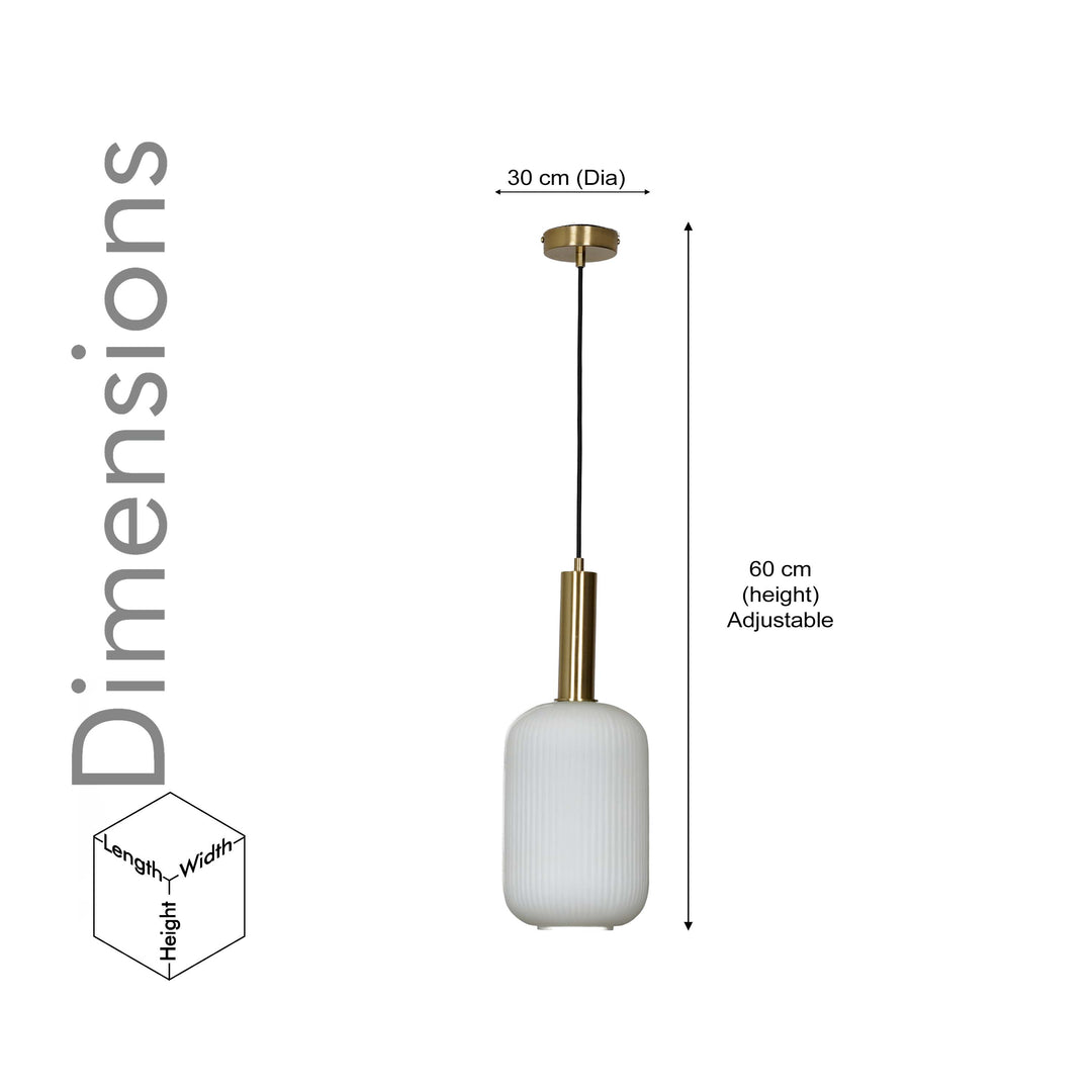 MALOTO Amber Luster and Brass Hanging Light