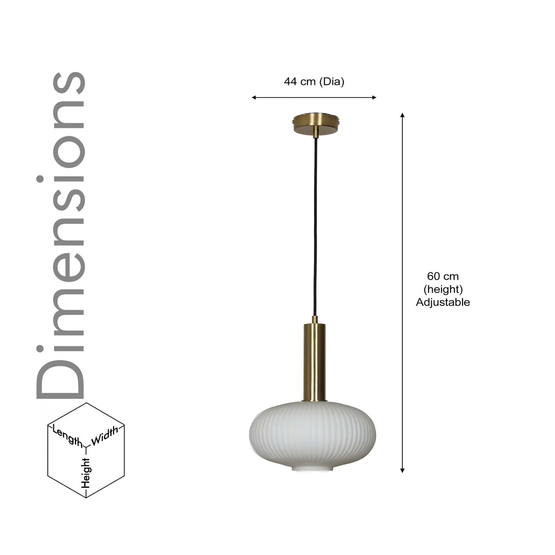 MALOTO Amber Luster and Brass Hanging Light