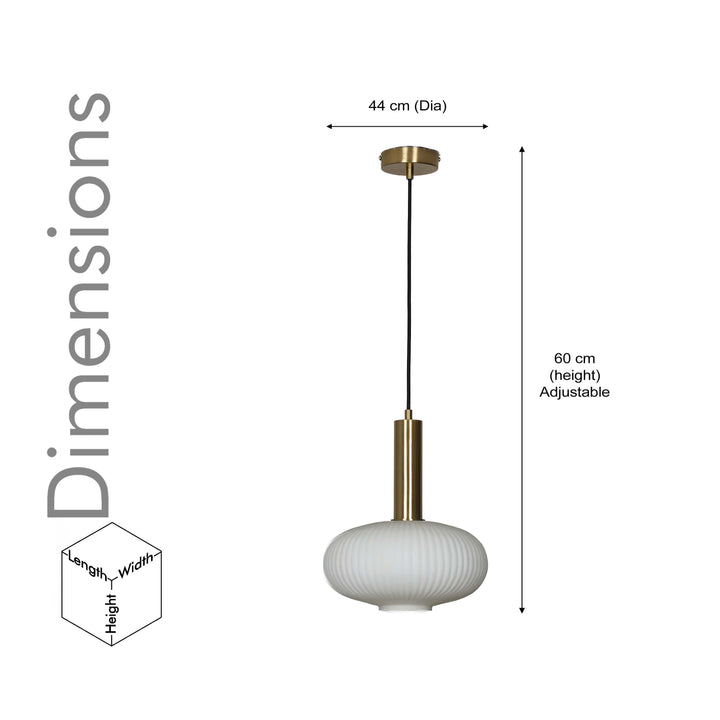 MALOTO Amber Luster and Brass Hanging Light