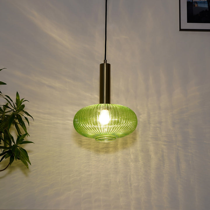 MALOTO Amber Luster and Brass Hanging Light