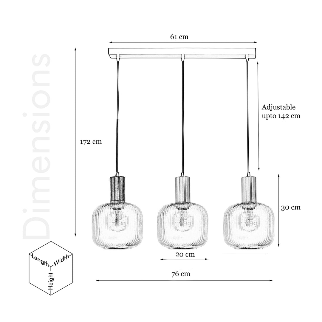 Demarius Linear Cluster Hanging Pendant Light