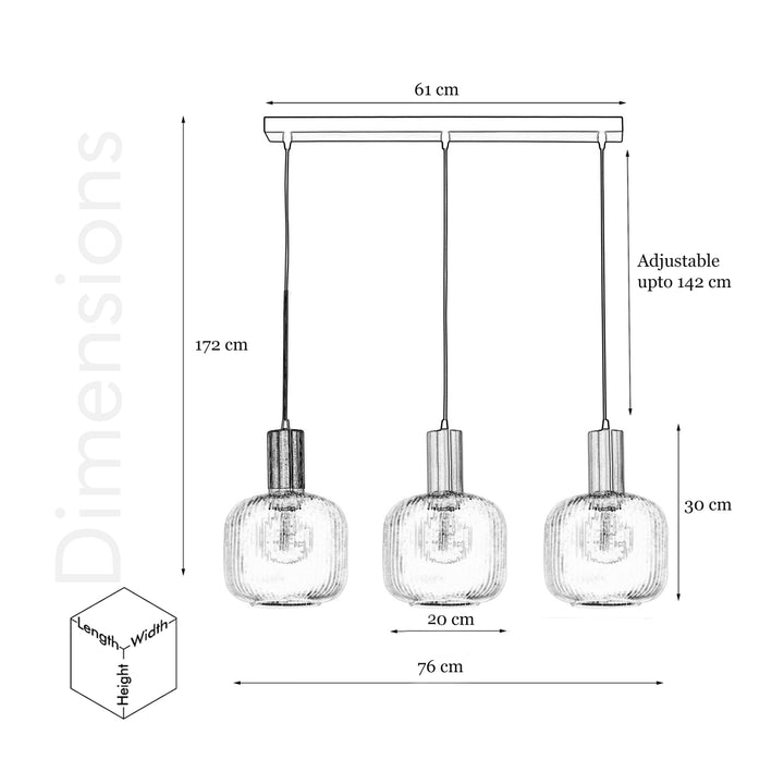Demarius Linear Cluster Hanging Pendant Light