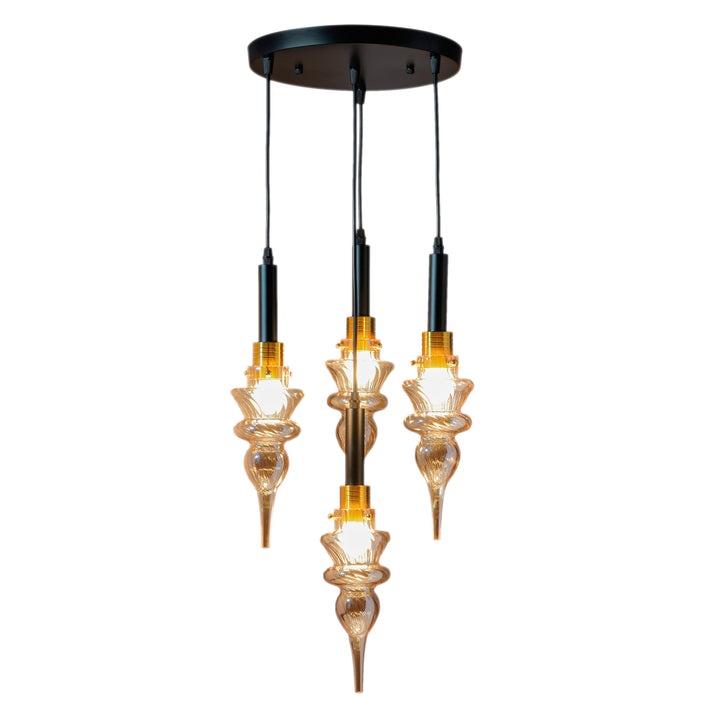 MONTEFINO ROUNG Amber Glass Hanging Light
