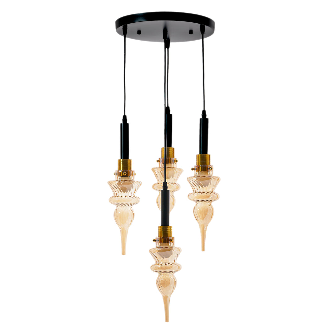 MONTEFINO ROUNG Amber Glass Hanging Light