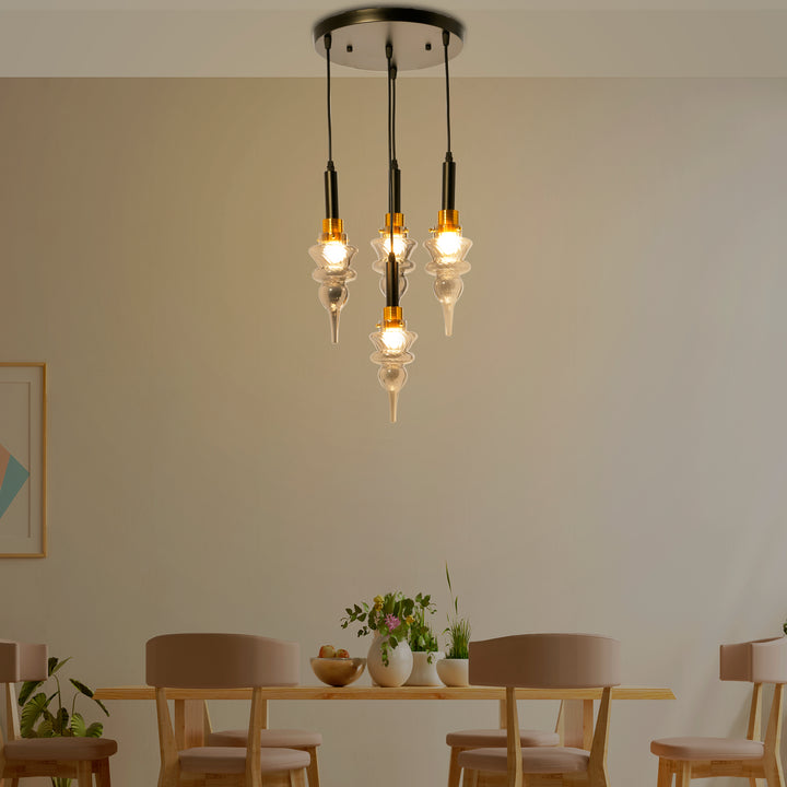 MONTEFINO ROUNG Smoke Glass Hanging Light