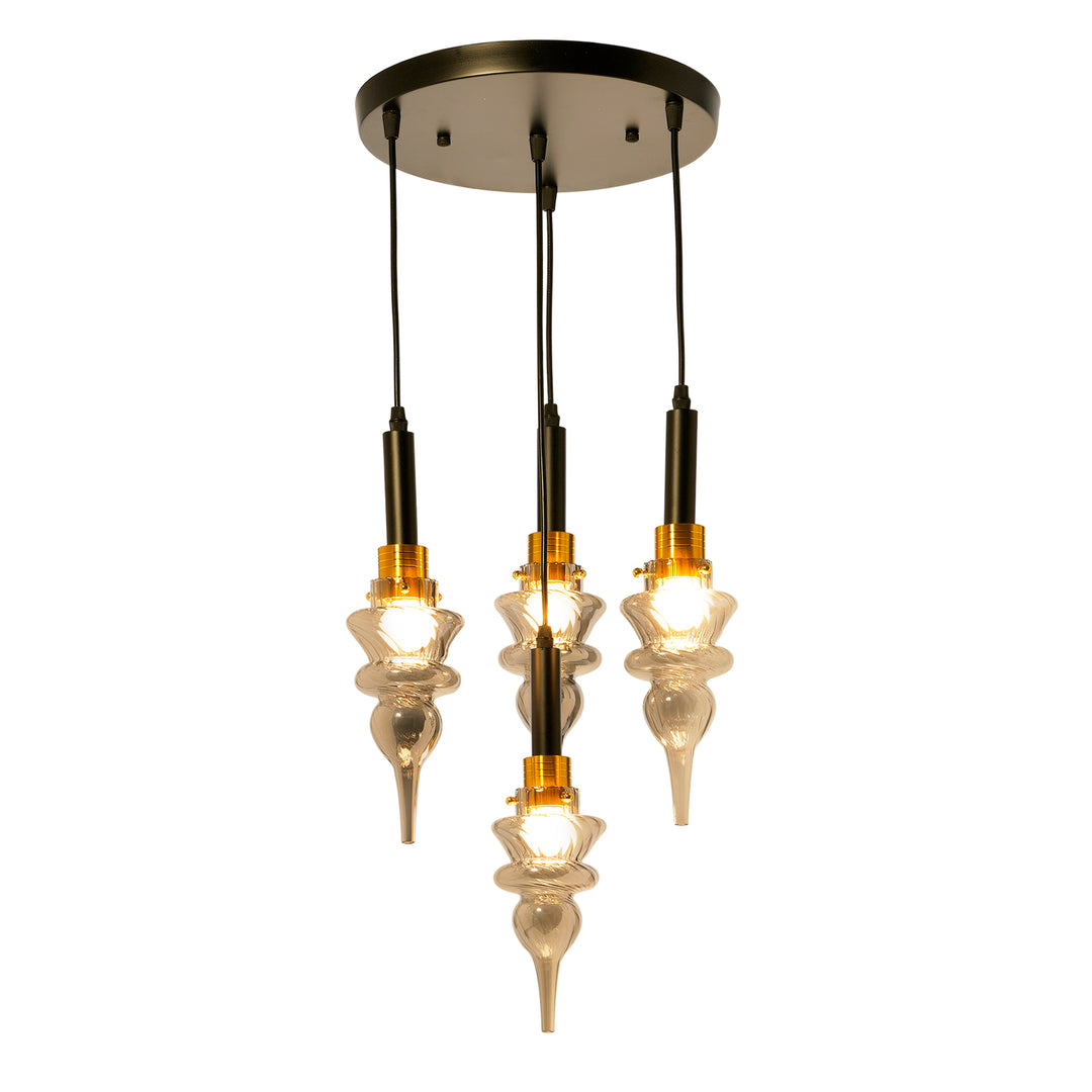 MONTEFINO ROUNG Smoke Glass Hanging Light