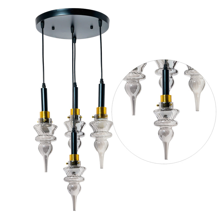 MONTEFINO ROUNG Smoke Glass Hanging Light