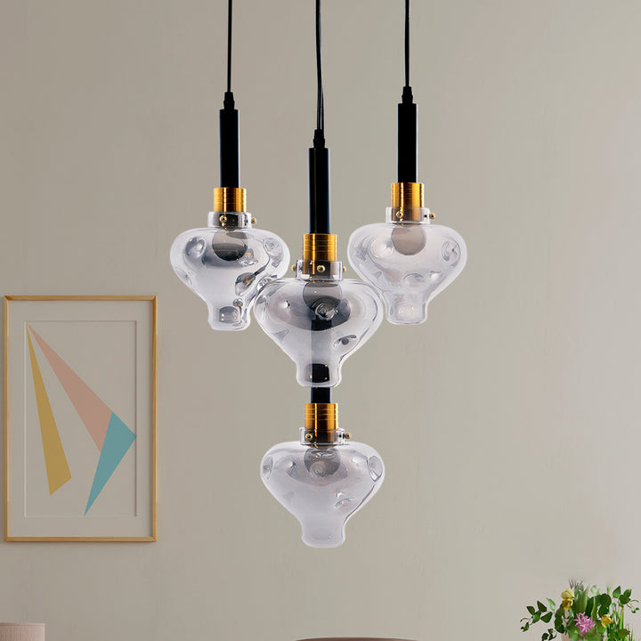 QUINN Roung Smoke Glass Hanging Light