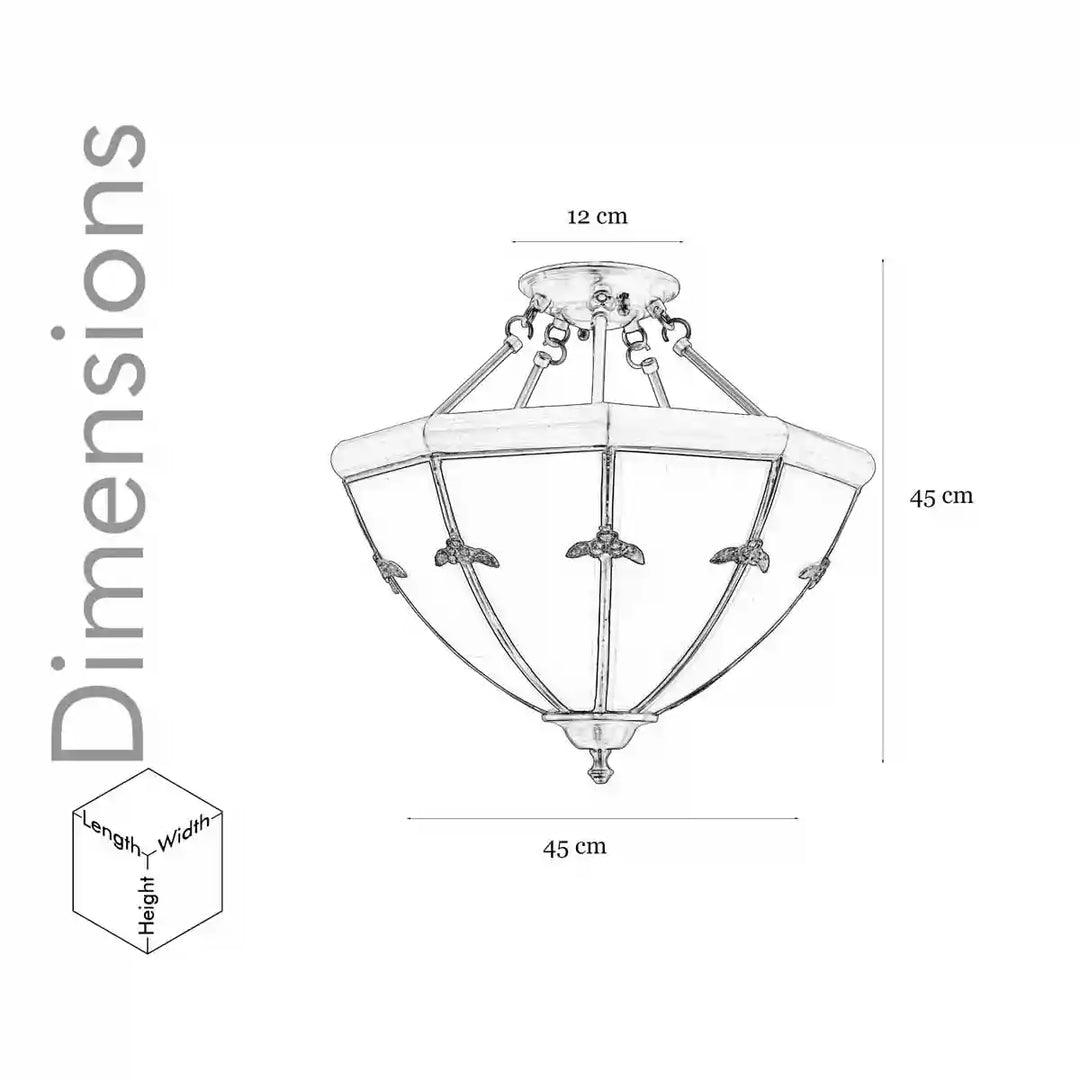 Asmara Glass and Brass Pendant Light