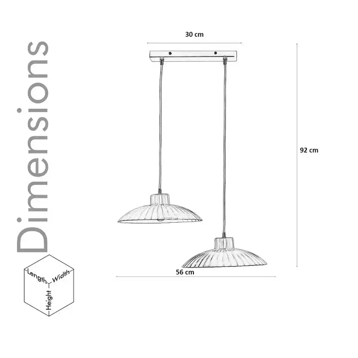 Patrice Brass Metal Pendant Light