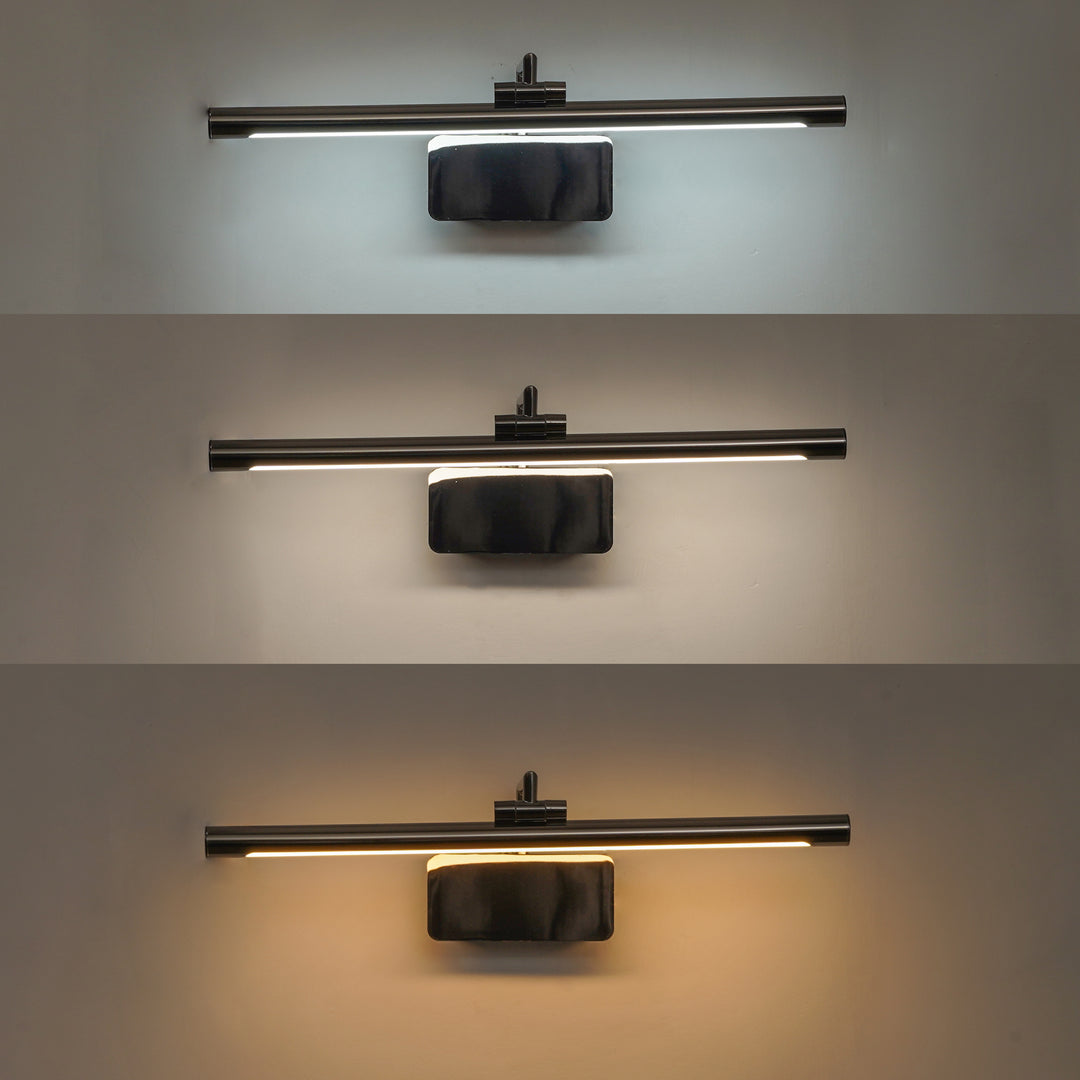 Slimline 3 Colour LED Adjustable Swivel Picture Light in Pearl Black Finish