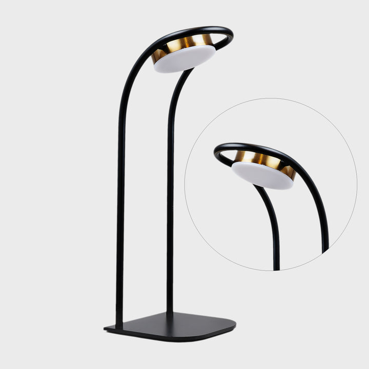 DRAX Black Finish Metal Table Study Lamp