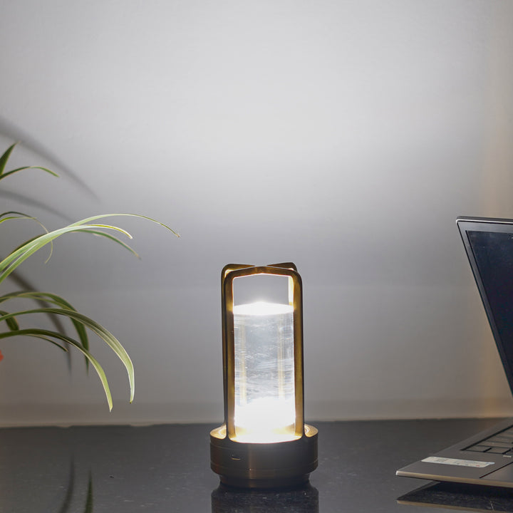 Tatlin Modern Cordless LED Touch Control Dimmable 3 Light Color Tunable Table Lamp With USB Rechargeble