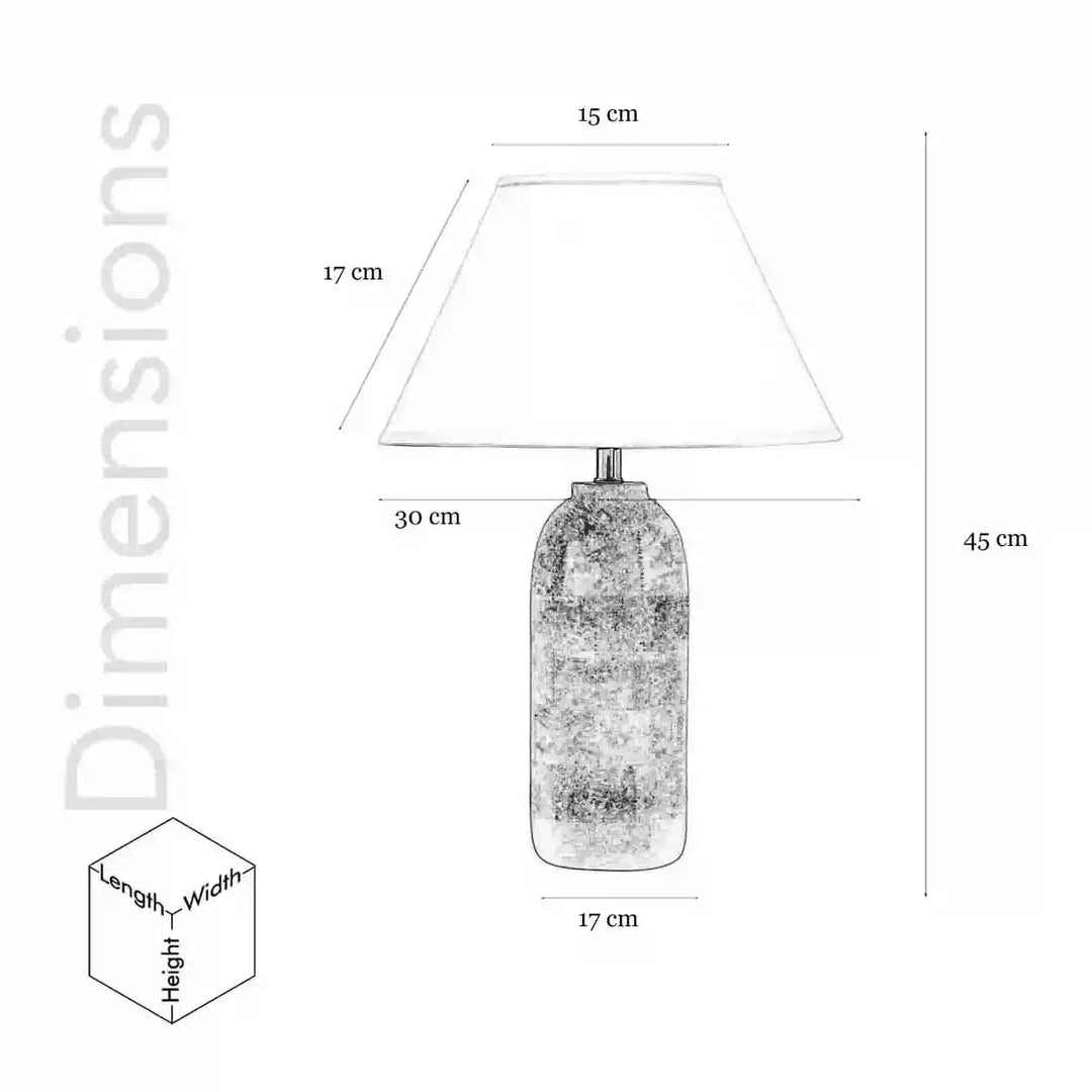 Marsham natural wood table lamp With White Cotton Shade