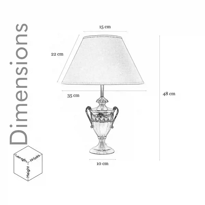 Iffley Brass Table Lamp With Beige Cotton Shade