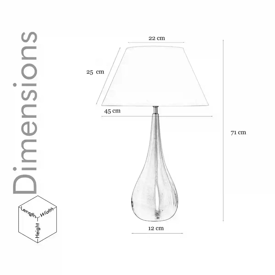 Ignatio Metal Table Lamp With Printed Cotton Shade