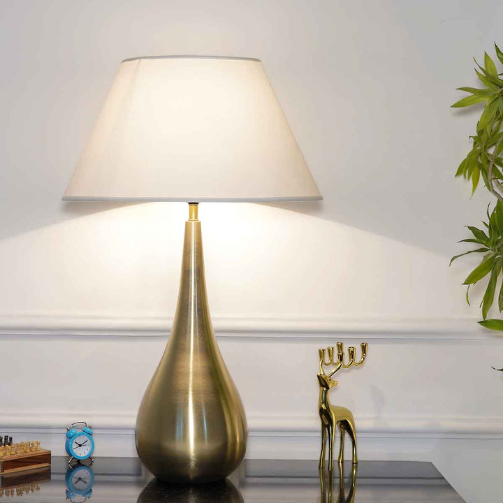 Ignatio Metal Table Lamp With Printed Cotton Shade