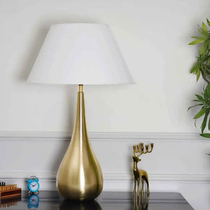Ignatio Metal Table Lamp With Printed Cotton Shade