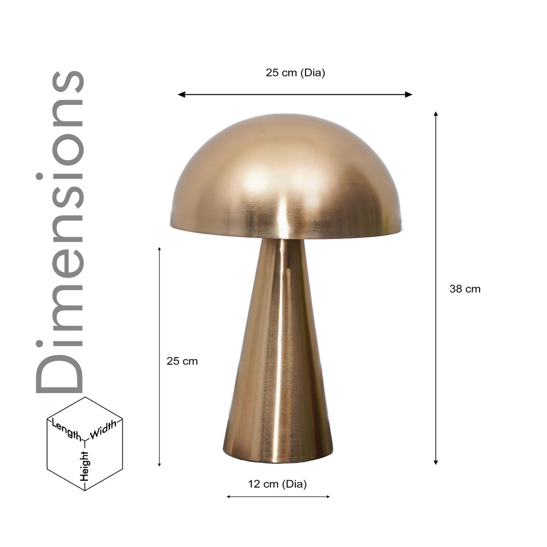 FUNGO Single Light Table Lamp In Brass Finish