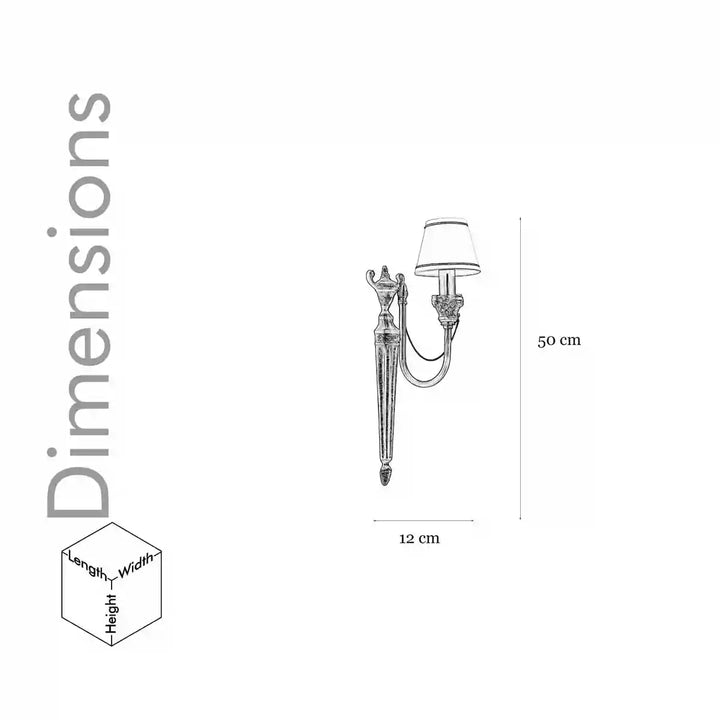 Ortona Single Arm Brass Wall Light