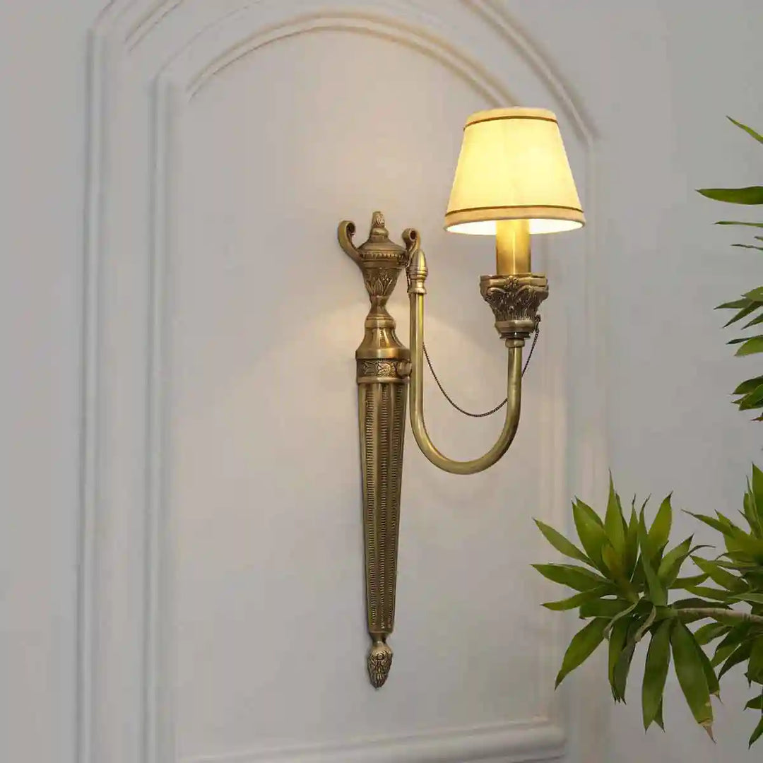 Ortona Single Arm Brass Wall Light