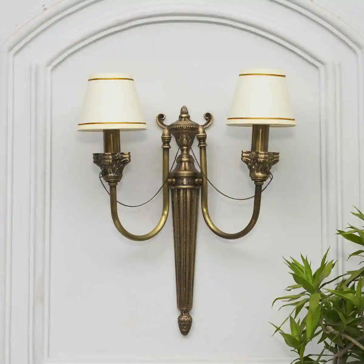 Ortona Double Arm Brass Wall Light